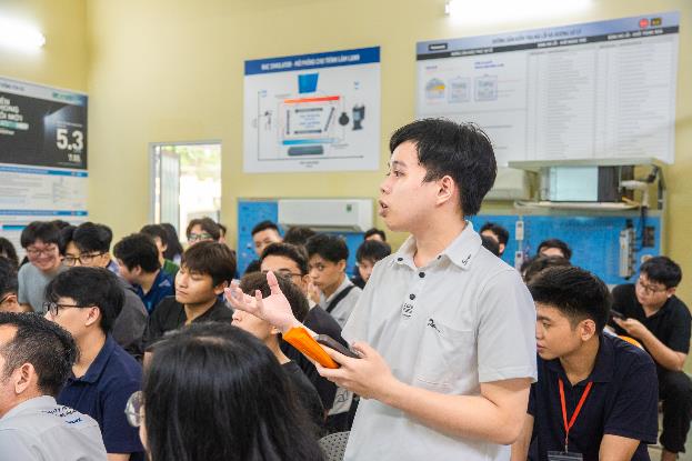 A person standing in front of a group of people AI-generated content may be incorrect.